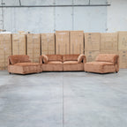 The Bellagio Deep Seat Modular Corner Lounge with Ottoman - Rust available to purchase from Warehouse Furniture Clearance at our next sale event.