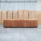 The Bellagio Deep Seat Modular Corner Lounge with Ottoman - Rust available to purchase from Warehouse Furniture Clearance at our next sale event.