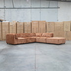 The Bellagio Deep Seat Modular Corner Lounge with Ottoman - Rust available to purchase from Warehouse Furniture Clearance at our next sale event.