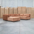 The Bellagio Deep Seat Modular Corner Lounge with Ottoman - Rust available to purchase from Warehouse Furniture Clearance at our next sale event.