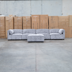 The Bellagio Deep Seat Modular Corner Lounge with Ottoman - Slate available to purchase from Warehouse Furniture Clearance at our next sale event.