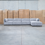 The Bellagio Deep Seat Modular Corner Lounge with Ottoman - Slate available to purchase from Warehouse Furniture Clearance at our next sale event.
