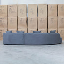 The Belview Curved Chaise Lounge - Dark Grey available to purchase from Warehouse Furniture Clearance at our next sale event.