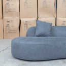 The Belview Curved Chaise Lounge - Dark Grey available to purchase from Warehouse Furniture Clearance at our next sale event.