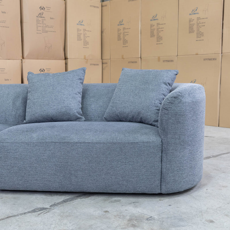 The Belview Curved Chaise Lounge - Dark Grey available to purchase from Warehouse Furniture Clearance at our next sale event.