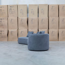 The Belview Curved Chaise Lounge - Dark Grey available to purchase from Warehouse Furniture Clearance at our next sale event.