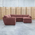 The Bradford Modular Corner Lounge with Ottoman - Chestnut