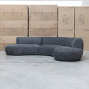 Bentley Curved Three Seat Sofa - Charcoal