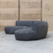 Bentley Curved Three Seat Sofa - Charcoal