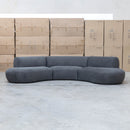 Bentley Curved Three Seat Sofa - Charcoal