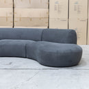 Bentley Curved Three Seat Sofa - Charcoal