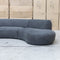 Bentley Curved Three Seat Sofa - Charcoal