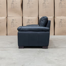 The Berkshire Three Seat Leather Sofa - Black available to purchase from Warehouse Furniture Clearance at our next sale event.