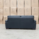 The Berkshire Three Seat Leather Sofa - Black available to purchase from Warehouse Furniture Clearance at our next sale event.