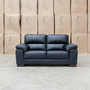 The Berkshire Two Seat Leather Sofa - Black available to purchase from Warehouse Furniture Clearance at our next sale event.