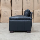 The Berkshire Two Seat Leather Sofa - Black available to purchase from Warehouse Furniture Clearance at our next sale event.