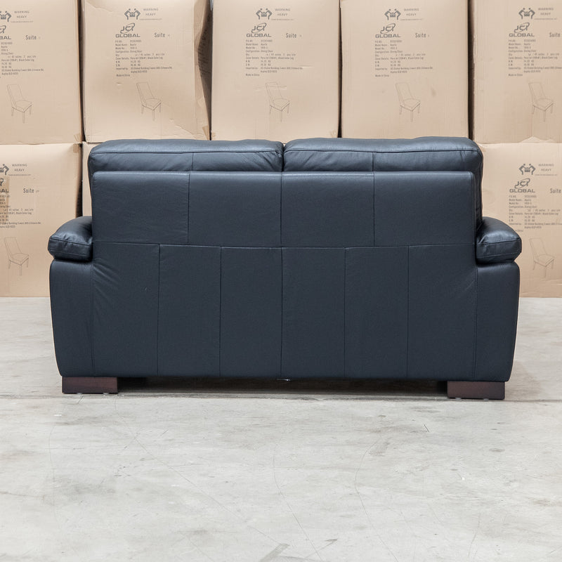 The Berkshire Two Seat Leather Sofa - Black available to purchase from Warehouse Furniture Clearance at our next sale event.