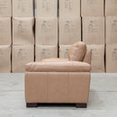 The Berkshire Two Seat Leather Sofa - Tan available to purchase from Warehouse Furniture Clearance at our next sale event.
