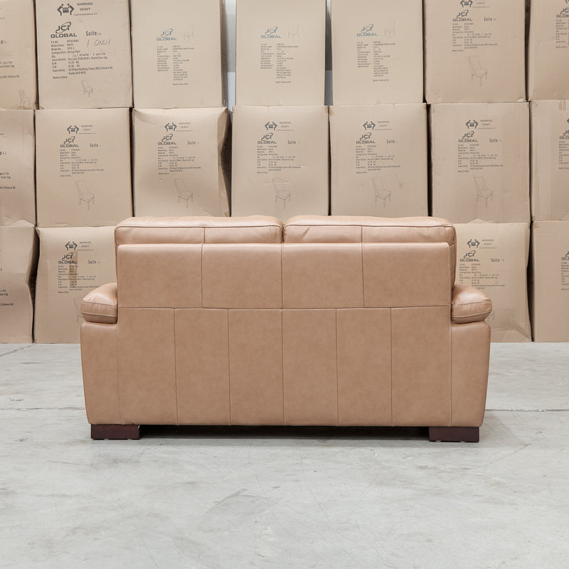 The Berkshire Two Seat Leather Sofa - Tan available to purchase from Warehouse Furniture Clearance at our next sale event.