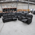 Bayview Single Electric Leather Recliner - Black