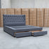 The Blake King Upholstered Gas Lift Storage Bed - Charcoal