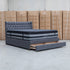 The Blake Queen Upholstered Gas Lift Storage Bed - Charcoal