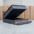 The Blake King Upholstered Gas Lift Storage Bed - Charcoal