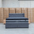 The Blake King Upholstered Gas Lift Storage Bed - Charcoal