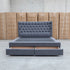 The Blake King Upholstered Gas Lift Storage Bed - Charcoal