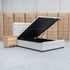 The Blake King Upholstered Gas Lift Storage Bed - Oat White