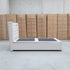 The Blake King Upholstered Gas Lift Storage Bed - Oat White