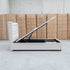 The Blake King Upholstered Gas Lift Storage Bed - Oat White
