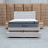 The Blake Queen Upholstered Gas Lift Storage Bed - Oat White
