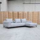 Bliss RHF Chaise Lounge with Adjustable Backrests - Pewter