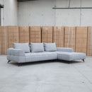 Bliss RHF Chaise Lounge with Adjustable Backrests - Pewter