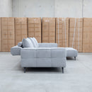 Bliss RHF Chaise Lounge with Adjustable Backrests - Pewter