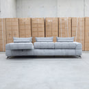 Bliss RHF Chaise Lounge with Adjustable Backrests - Pewter