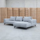 Bliss RHF Chaise Lounge with Adjustable Backrests - Pewter