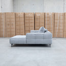 Bliss RHF Chaise Lounge with Adjustable Backrests - Pewter