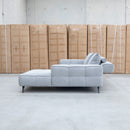 Bliss RHF Chaise Lounge with Adjustable Backrests - Pewter