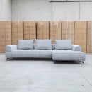 Bliss RHF Chaise Lounge with Adjustable Backrests - Pewter