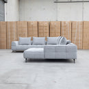 Bliss Corner Chaise Lounge with Adjustable Backrests - Pewter - Warehouse Furniture Clearance