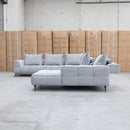 Bliss Corner Chaise Lounge with Adjustable Backrests - Pewter - Warehouse Furniture Clearance