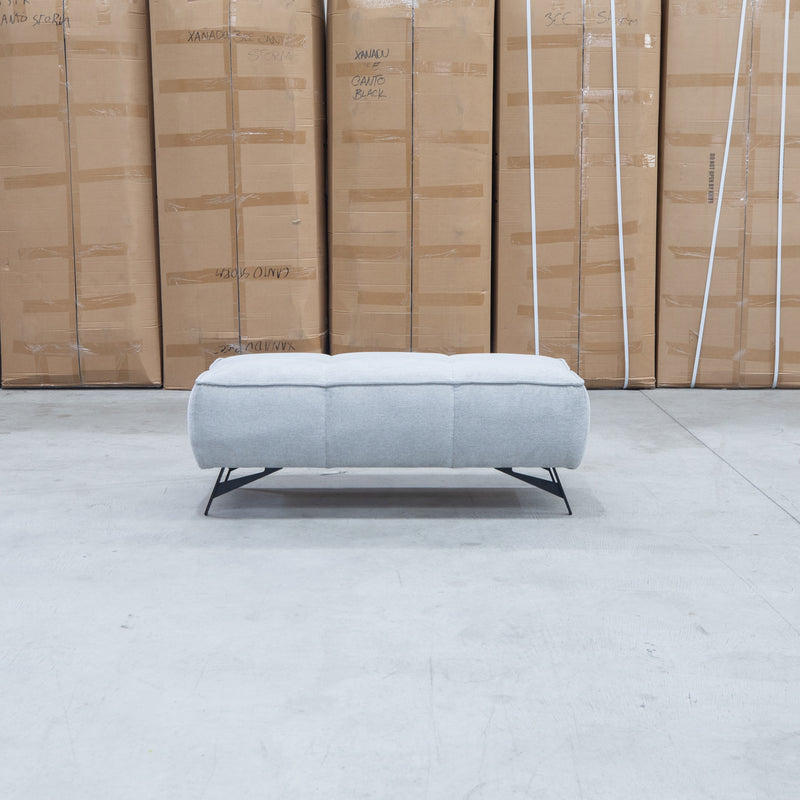 The Bliss Fabric Ottoman - Pewter