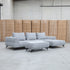 The Bliss Fabric Ottoman - Pewter