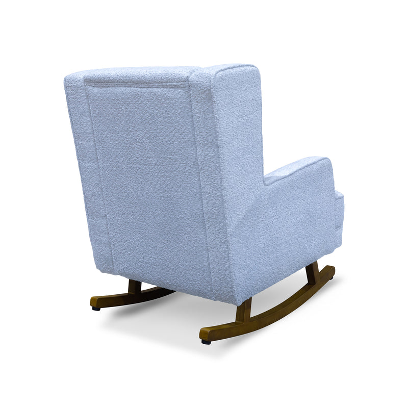 The Clara 2-in-1 Rocking Chair/Accent Chair - Light Grey Boucle Fabric available to purchase from Warehouse Furniture Clearance at our next sale event.