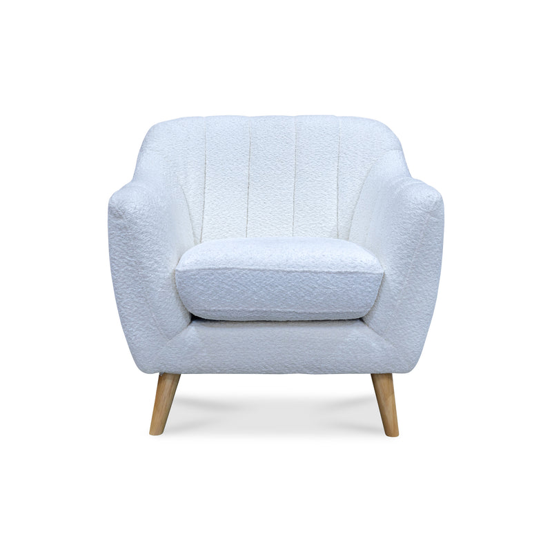 The Pearl Accent Chair - Ivory Boucle Fabric available to purchase from Warehouse Furniture Clearance at our next sale event.