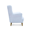 The Zoe Accent Chair – Ivory Boucle Fabric available to purchase from Warehouse Furniture Clearance at our next sale event.