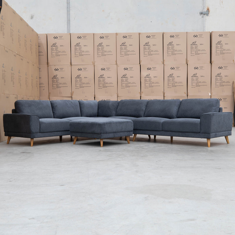 The Bristol Modular Corner Lounge with Ottoman - Charcoal available to purchase from Warehouse Furniture Clearance at our next sale event.