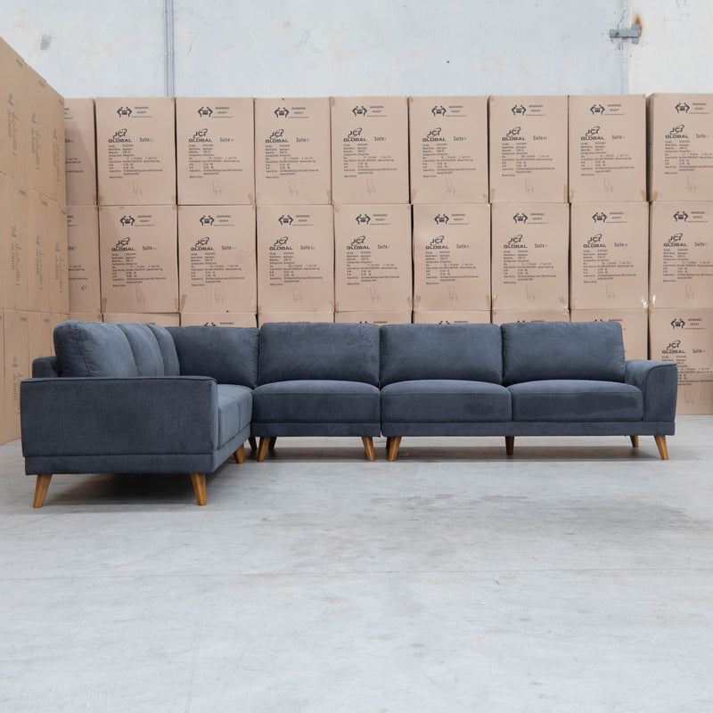 The Bristol Modular Corner Lounge with Ottoman - Charcoal available to purchase from Warehouse Furniture Clearance at our next sale event.